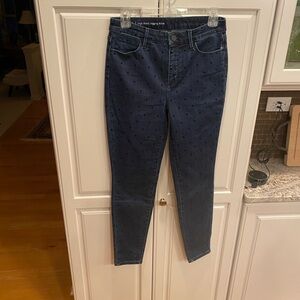 Talbots Dark Blue with polka dots Ankle Jeans